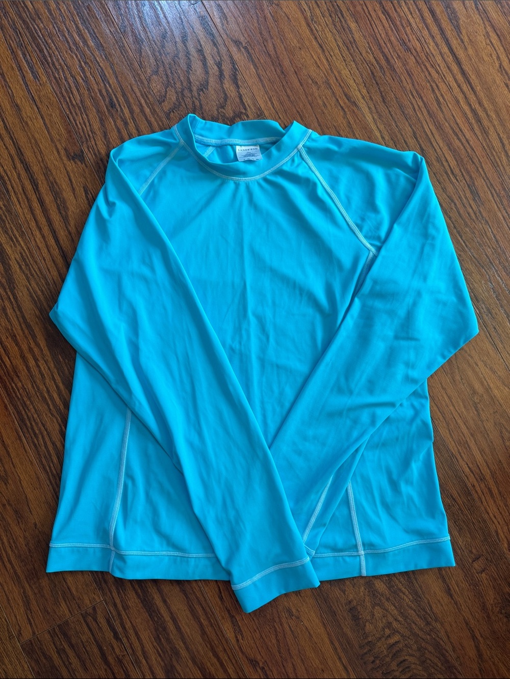 Lands' End Turquoise Long Sleeve Swim Shirt
